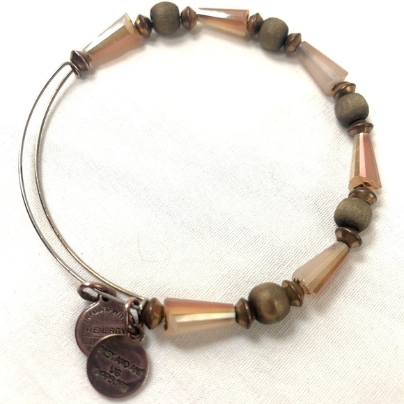 Alex and Ani Beaded Expandable Charm Bracelet - Silver Finish - Picture 2 of 3